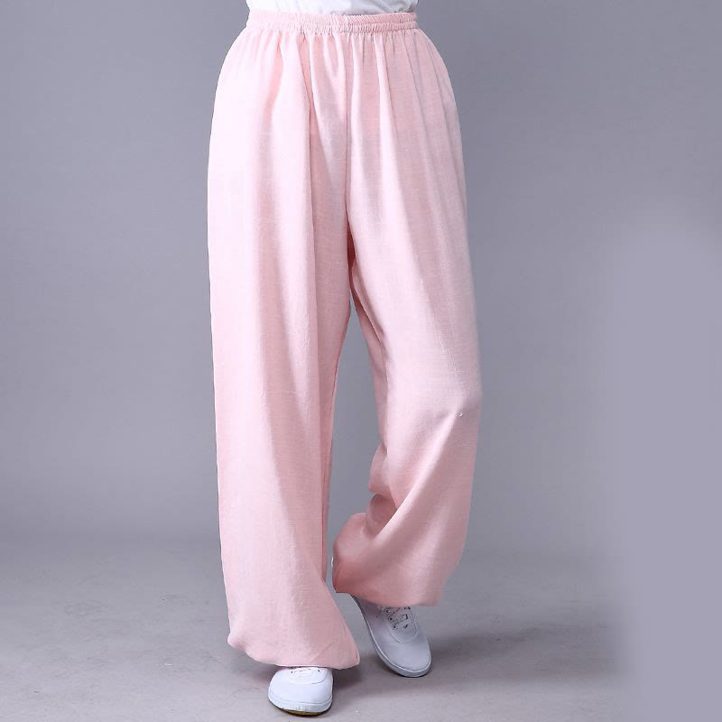 Pantaloni unisex in cotone e lino con elastico in vita, Buddha Stones , per la pratica del Tai Chi Qigong - Lavanda Rosa - 3XL- ADATTO A USA/ UK/AU/ EU- 2XL - image 16