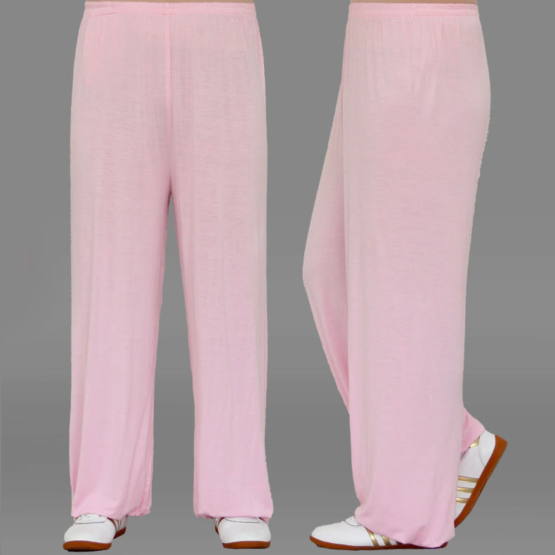 Pantaloni unisex in modal con elastico in vita, estivi, per la pratica del Tai Chi Qigong , Buddha Stones