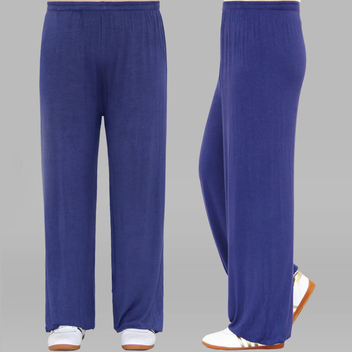 Pantaloni unisex in modal con elastico in vita, estivi, per la pratica del Tai Chi Qigong , Buddha Stones