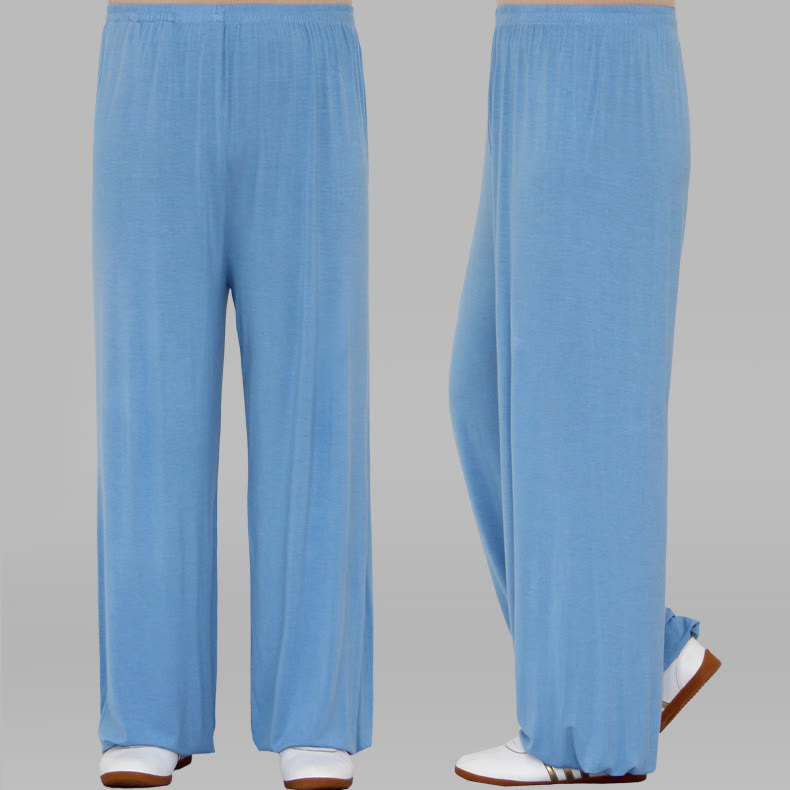 Pantaloni unisex in modal con elastico in vita, estivi, per la pratica del Tai Chi Qigong , Buddha Stones