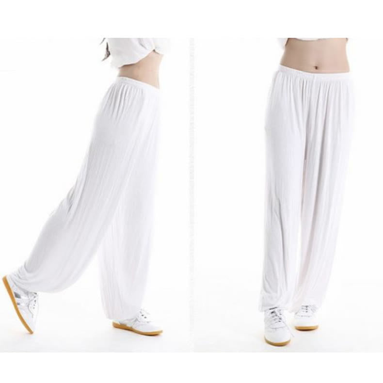 Pantaloni unisex in modal con elastico in vita, estivi, per la pratica del Tai Chi Qigong , Buddha Stones