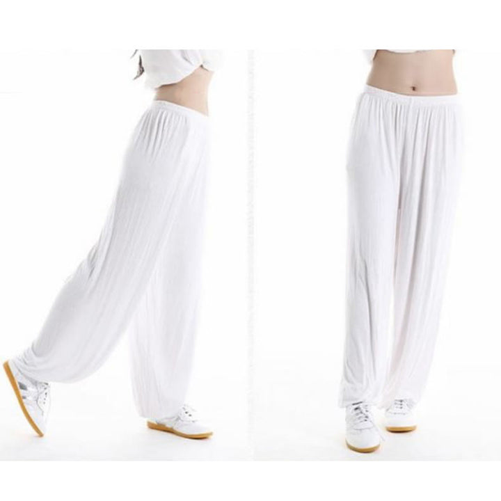 Pantaloni unisex in modal con elastico in vita, estivi, per la pratica del Tai Chi Qigong , Buddha Stones