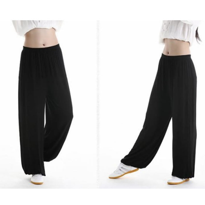 Pantaloni unisex in modal con elastico in vita, estivi, per la pratica del Tai Chi Qigong , Buddha Stones