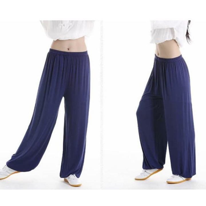 Pantaloni unisex in modal con elastico in vita, estivi, per la pratica del Tai Chi Qigong , Buddha Stones