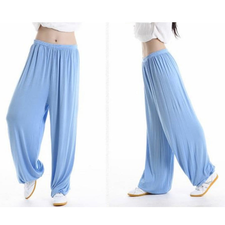 Pantaloni unisex in modal con elastico in vita, estivi, per la pratica del Tai Chi Qigong , Buddha Stones