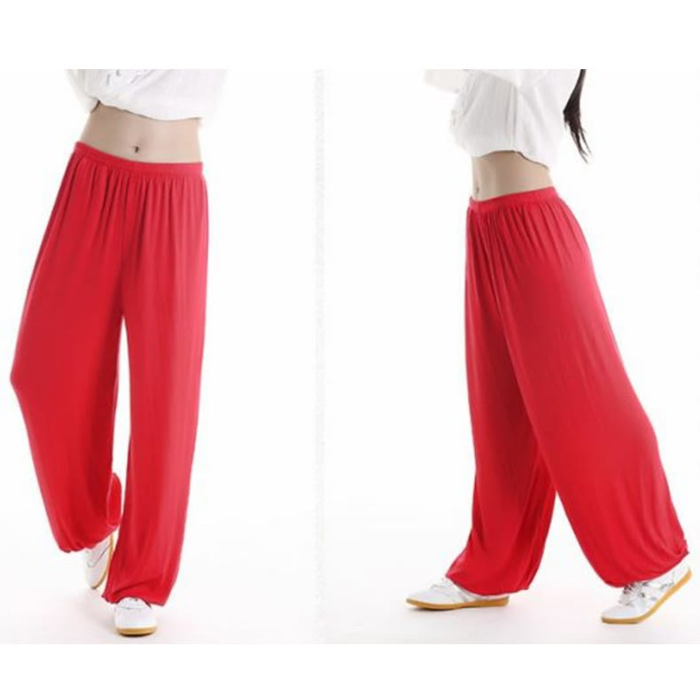 Pantaloni unisex in modal con elastico in vita, estivi, per la pratica del Tai Chi Qigong , Buddha Stones