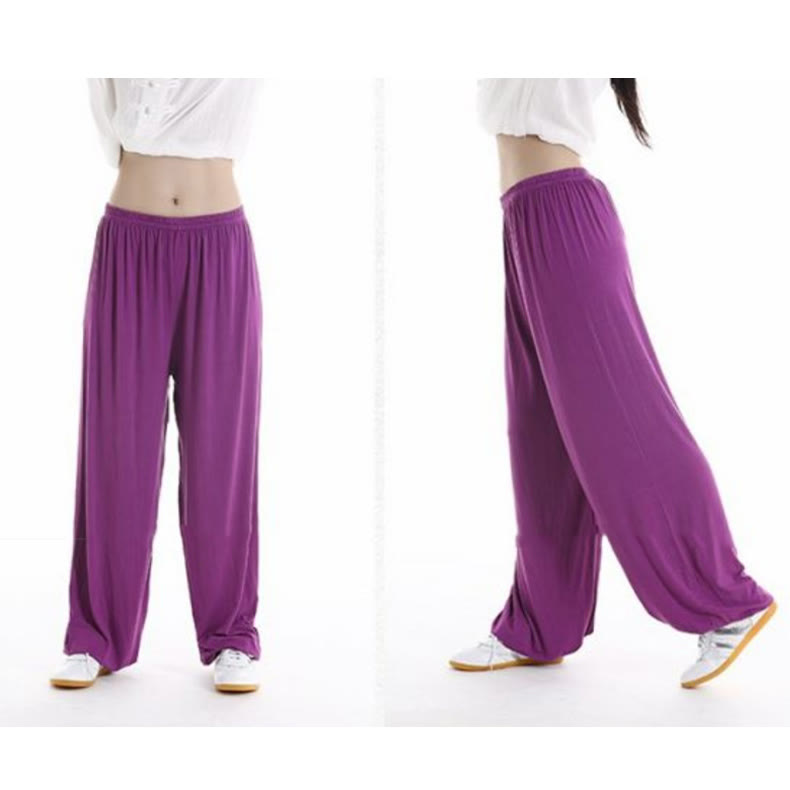 Pantaloni unisex in modal con elastico in vita, estivi, per la pratica del Tai Chi Qigong , Buddha Stones
