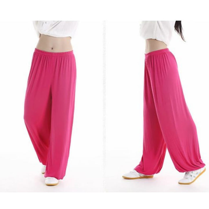 Pantaloni unisex in modal con elastico in vita, estivi, per la pratica del Tai Chi Qigong , Buddha Stones