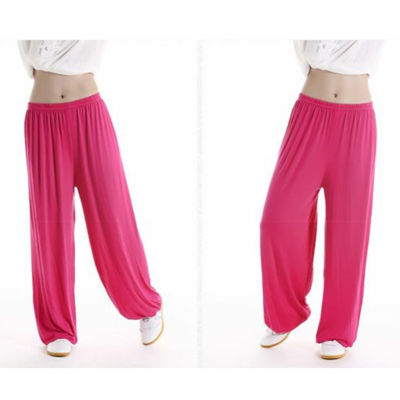 Pantaloni unisex in modal con elastico in vita, estivi, per la pratica del Tai Chi Qigong , Buddha Stones