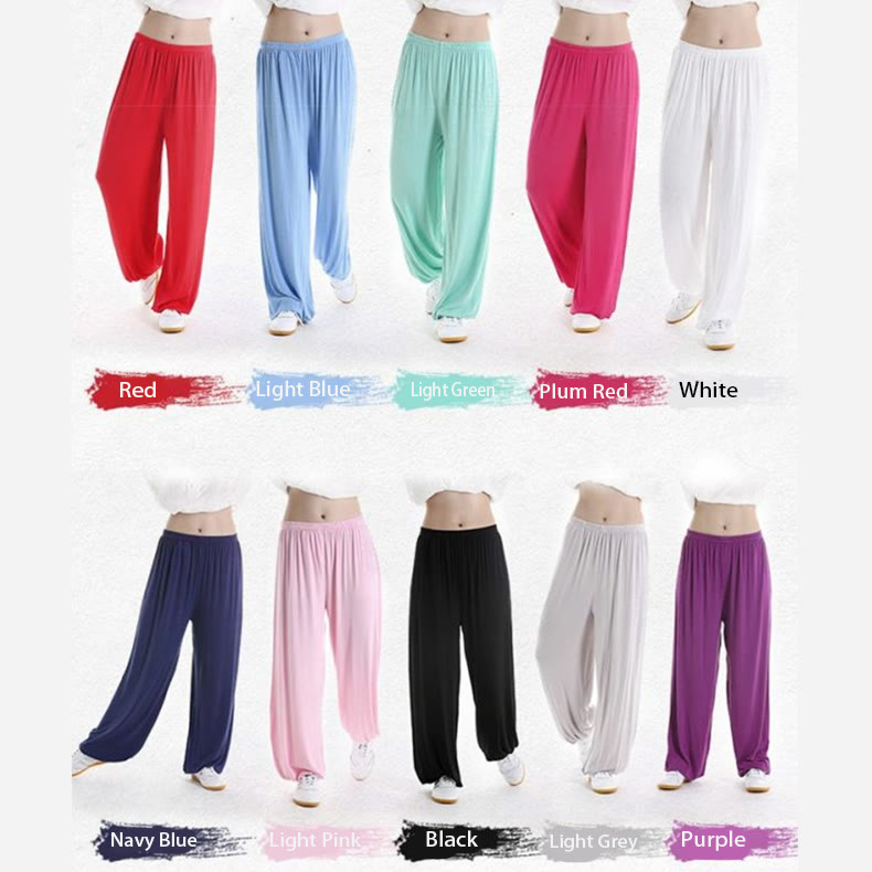 Pantaloni unisex in modal con elastico in vita, estivi, per la pratica del Tai Chi Qigong , Buddha Stones