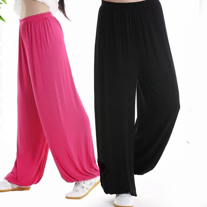 Pantaloni unisex in modal con elastico in vita, estivi, per la pratica del Tai Chi Qigong , Buddha Stones