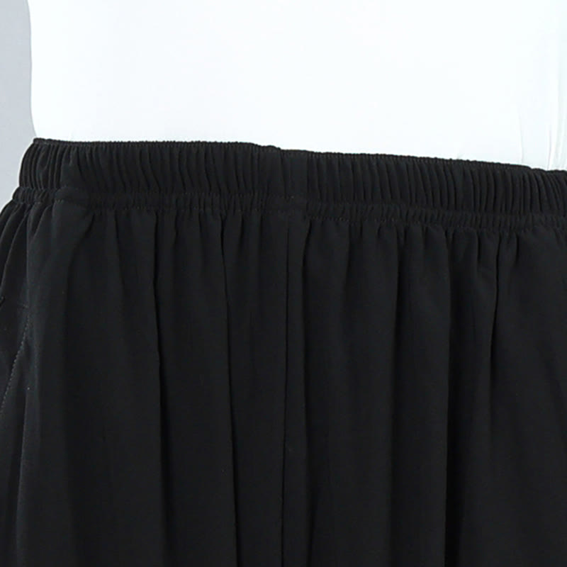 Buddha Stones da allenamento in cotone traspirante con tasche, unisex, elastici in vita, per Tai Chi, Kung Fu e Qigong - image 8