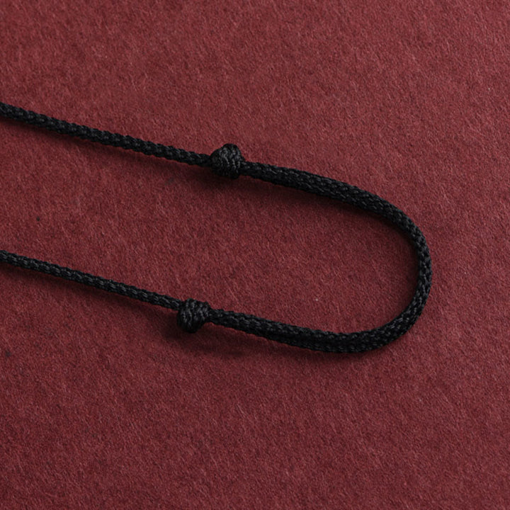 Collana con ciondolo in argento sterling 999 con sei vere parole del sutra del cuore e cordino Buddha Stones - image 7