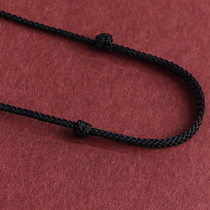 Collana con ciondolo in argento sterling 999 con sei vere parole del sutra del cuore e cordino Buddha Stones - image 23