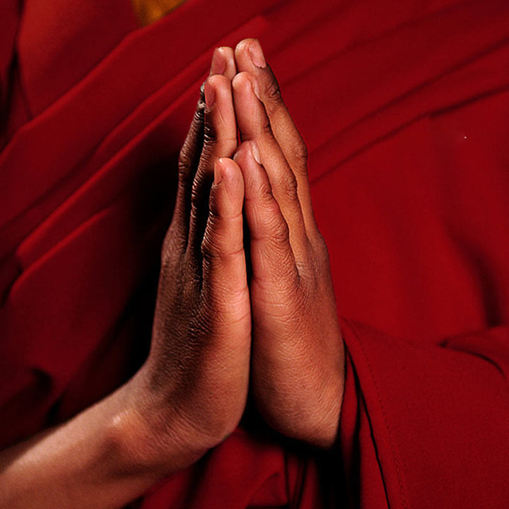 Collana con ciondolo in argento sterling 999 con sei vere parole del sutra del cuore e cordino Buddha Stones - image 29