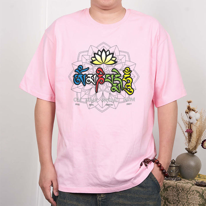 T-shirt con maglietta Buddha Stones Om Mani Padme Hum Lotus