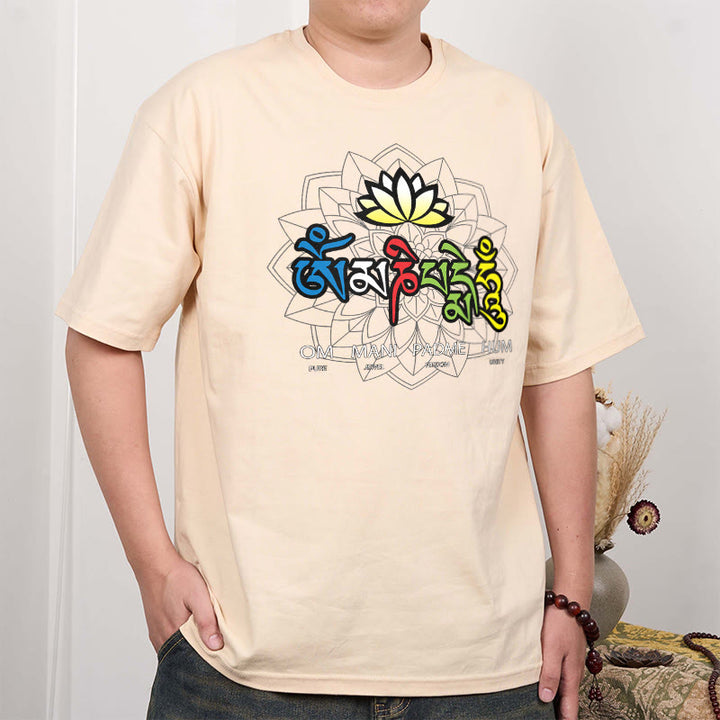 T-shirt con maglietta Buddha Stones Om Mani Padme Hum Lotus