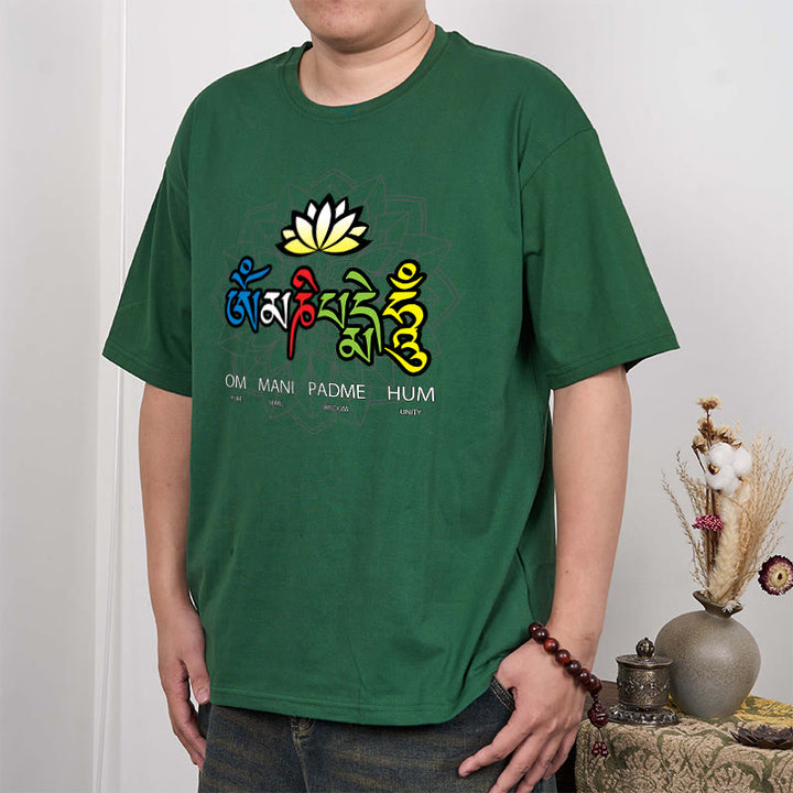 T-shirt con maglietta Buddha Stones Om Mani Padme Hum Lotus
