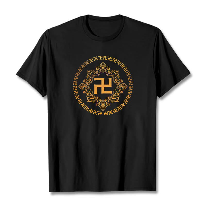 Maglietta con Buddha Stones svastica - Nero - 2XL - image 8