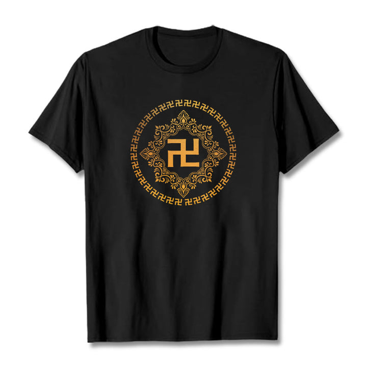 Maglietta con Buddha Stones svastica - Nero - 2XL - image 8