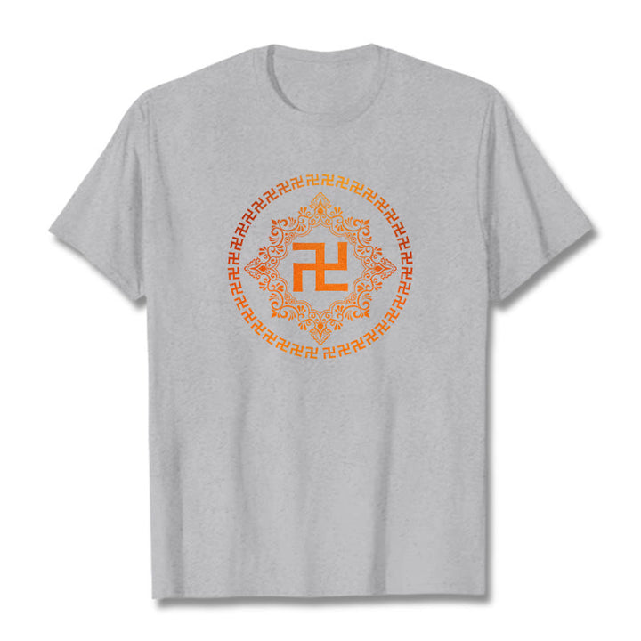 Maglietta con Buddha Stones svastica - Grigio chiaro - 2XL - image 29