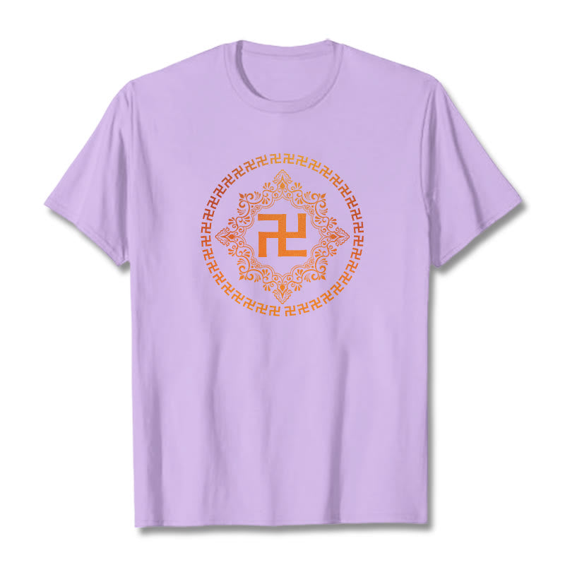 Maglietta con Buddha Stones svastica - Prugna - 2XL - image 23