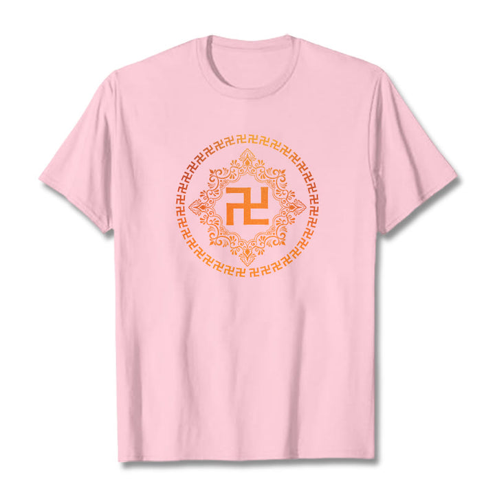 Maglietta con Buddha Stones svastica - Rosa chiaro - 2XL - image 17