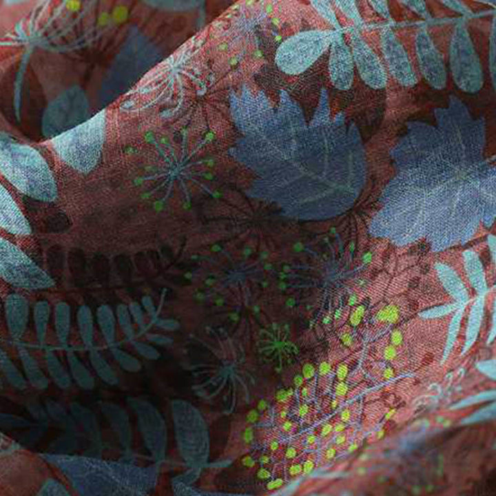 Pantaloni da donna estivi Buddha Stones Blue Leaves Plants con tasche - image 7