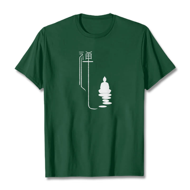 Maglietta Buddha Stones Zen Buddha Tee - Verde foresta - 2XL - image 3
