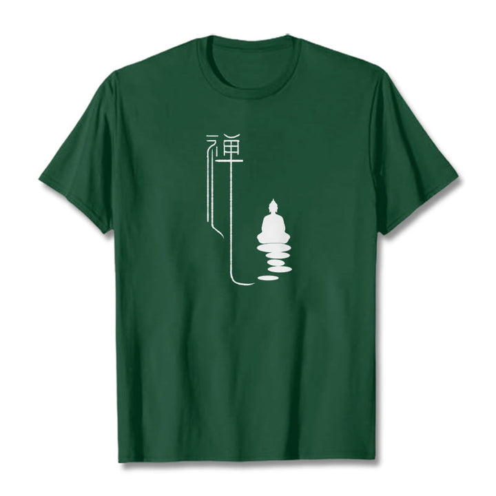Maglietta Buddha Stones Zen Buddha Tee - Verde foresta - 2XL - image 3