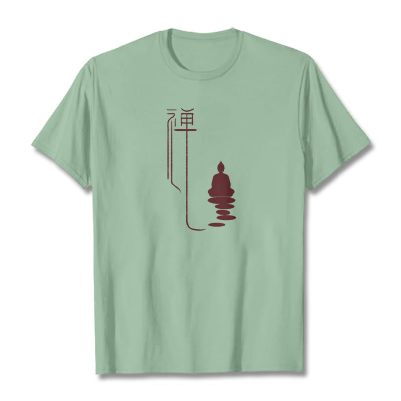 Maglietta Buddha Stones Zen Buddha Tee - Verde pallido - 2XL - image 16