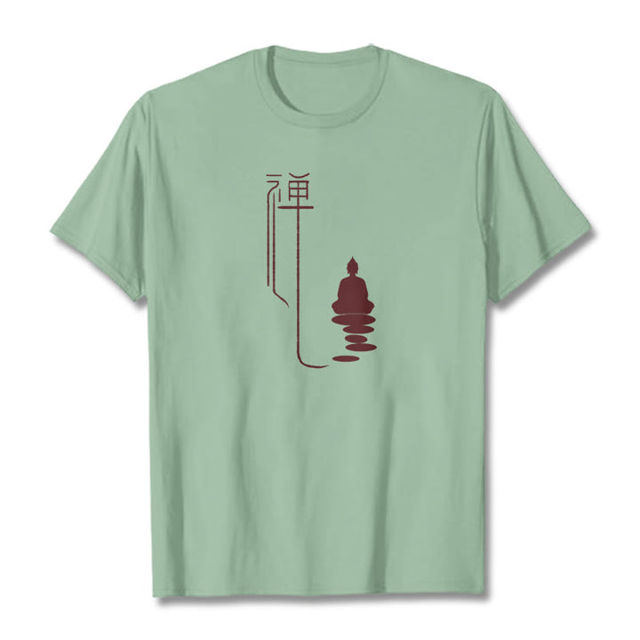 Maglietta Buddha Stones Zen Buddha Tee - Verde pallido - 2XL - image 16