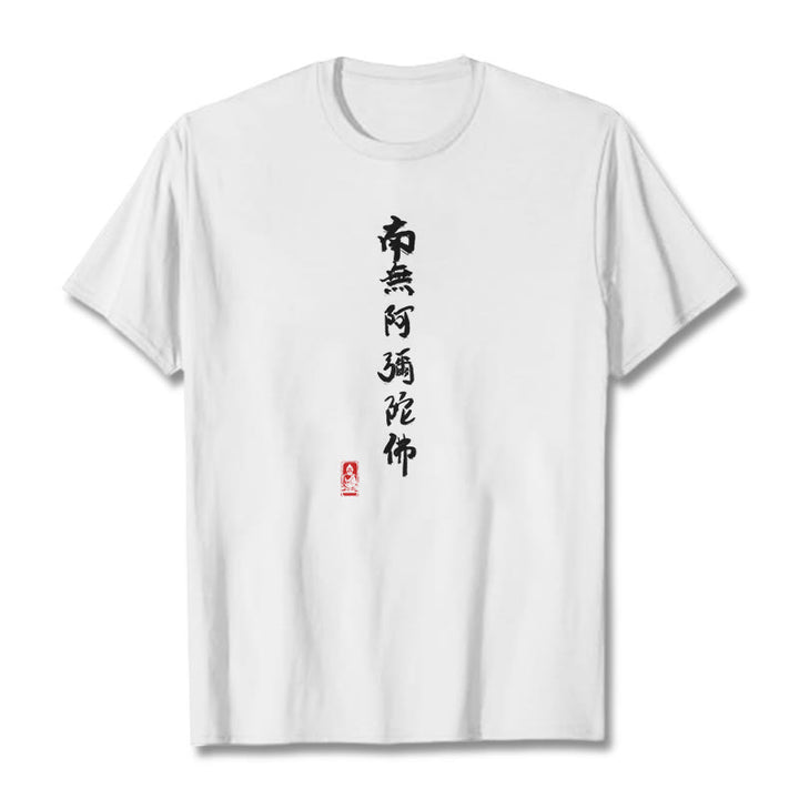 Maglietta Buddha Stones Nan Wu E Mi Tuo Fo - Bianco - 2XL - image 8