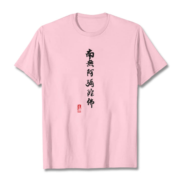 Maglietta Buddha Stones Nan Wu E Mi Tuo Fo - Rosa chiaro - 2XL - image 12