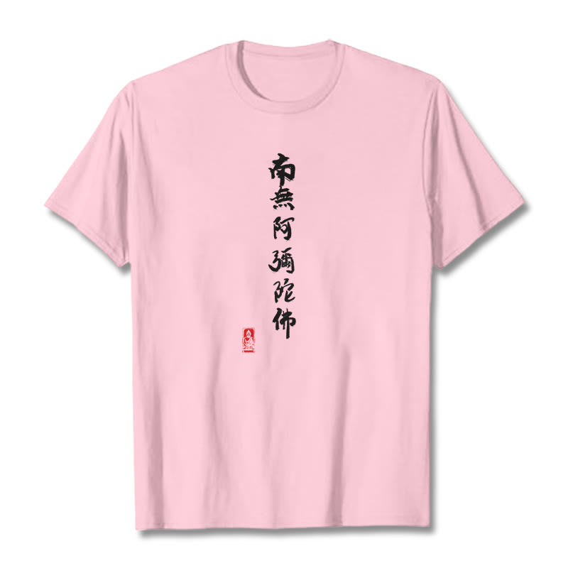 Maglietta Buddha Stones Nan Wu E Mi Tuo Fo - Rosa chiaro - 2XL - image 11