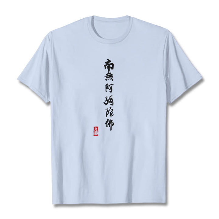 Maglietta Buddha Stones Nan Wu E Mi Tuo Fo - Ciano chiaro - 2XL - image 11