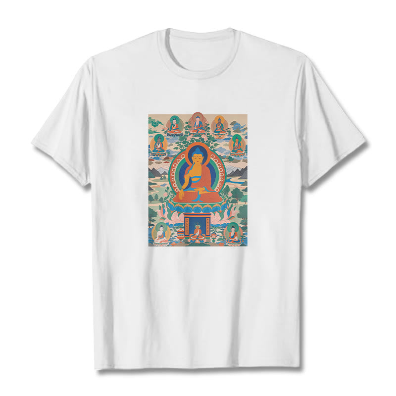 Maglietta Buddha Stones Il Sutra del Buddha della Medicina Trasformato in Arte - Bianco - 2XL - image 1