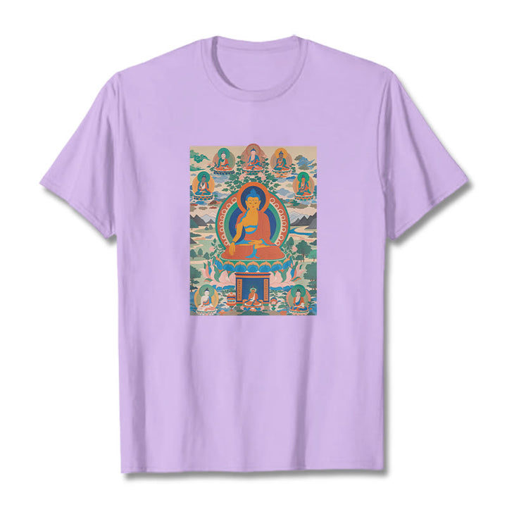 Maglietta Buddha Stones Il Sutra del Buddha della Medicina Trasformato in Arte - Prugna - 2XL - image 17