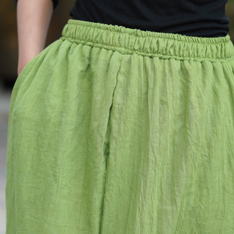 Pantaloni casual estivi da donna in cotone con tasche Buddha Stones - image 5