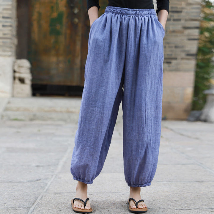 Pantaloni casual estivi da donna in cotone con tasche Buddha Stones - image 27