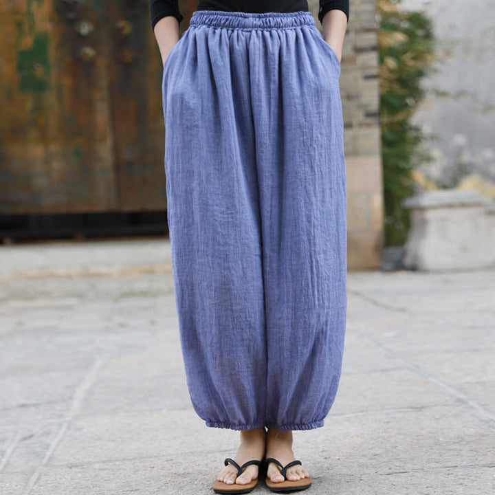 Pantaloni casual estivi da donna in cotone con tasche Buddha Stones - image 31