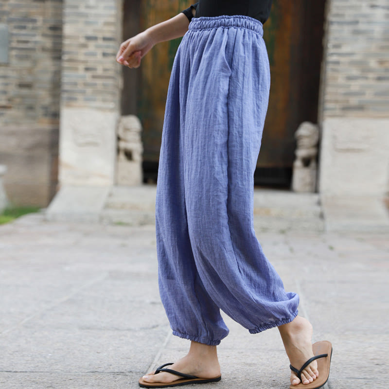 Pantaloni casual estivi da donna in cotone con tasche Buddha Stones - image 29