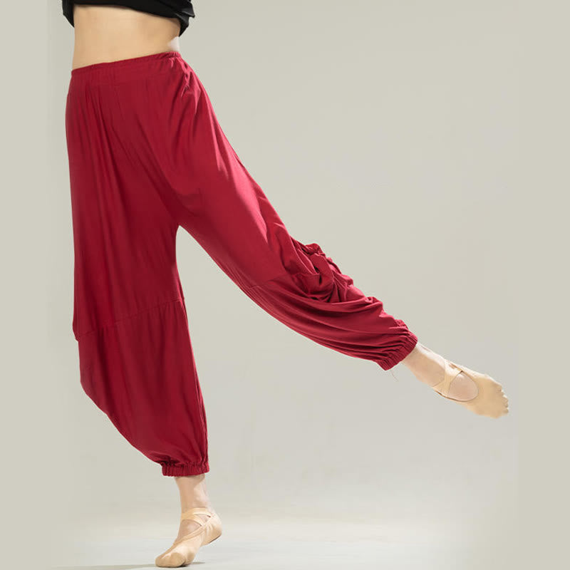 Pantaloni da yoga traspiranti in modal tinta unita Buddha Stones - IndianRed - US12, UK/AU16, EU44 (3XL) - image 0
