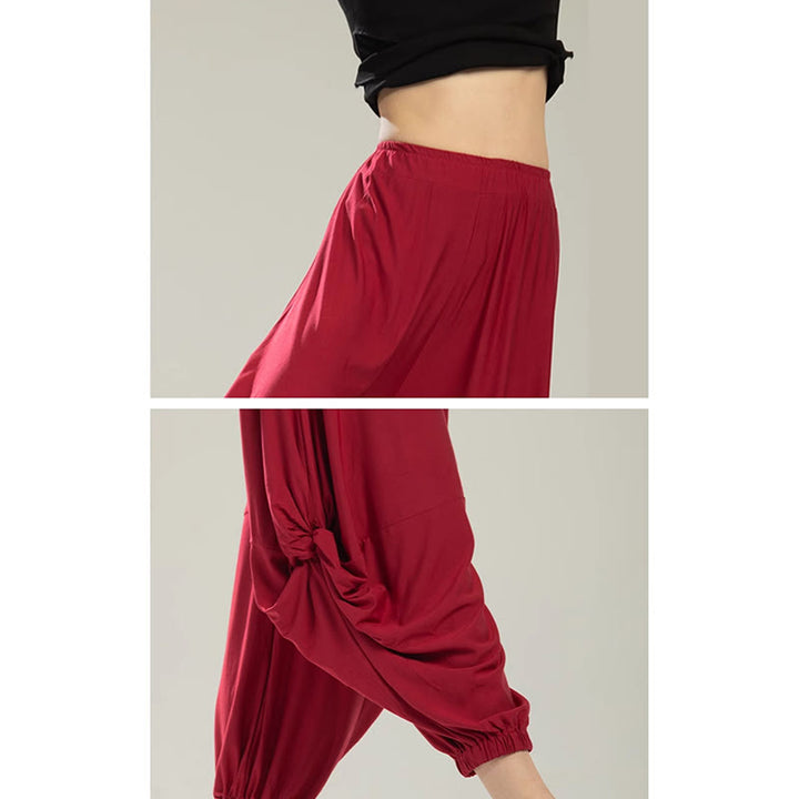 Pantaloni da yoga traspiranti in modal tinta unita Buddha Stones - image 15