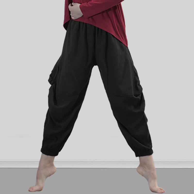 Pantaloni da yoga traspiranti in modal tinta unita Buddha Stones - image 20