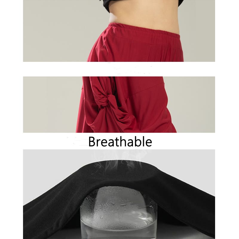 Pantaloni da yoga traspiranti in modal tinta unita Buddha Stones - image 6