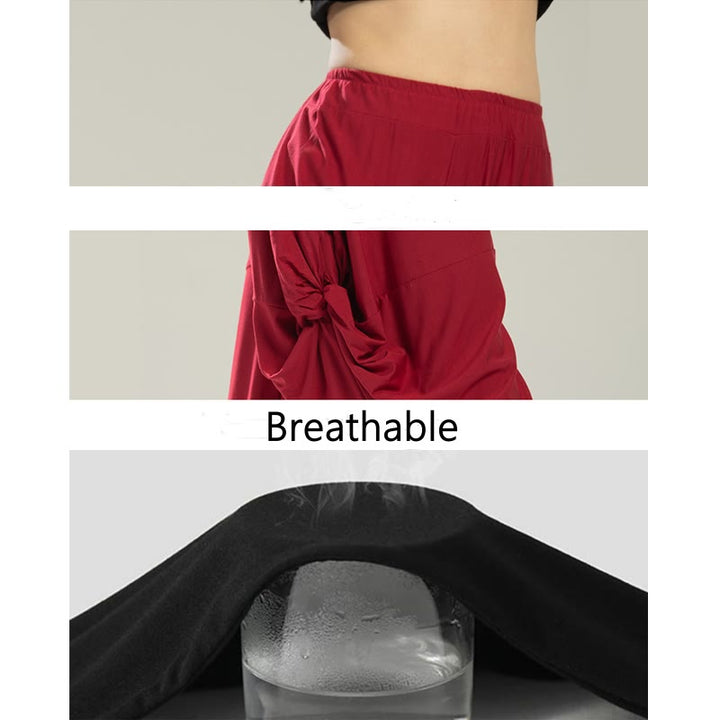 Pantaloni da yoga traspiranti in modal tinta unita Buddha Stones - image 6