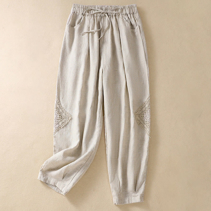 Pantaloni harem con coulisse in cotone con tasche da donna Buddha Stones Summer - Biancheria - US8-10, UK/AU12-14, EU40-42 (2XL) - image 16