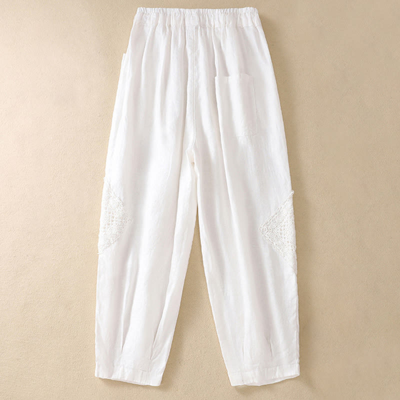 Pantaloni harem da donna estivi con coulisse e tasche Buddha Stones - image 5