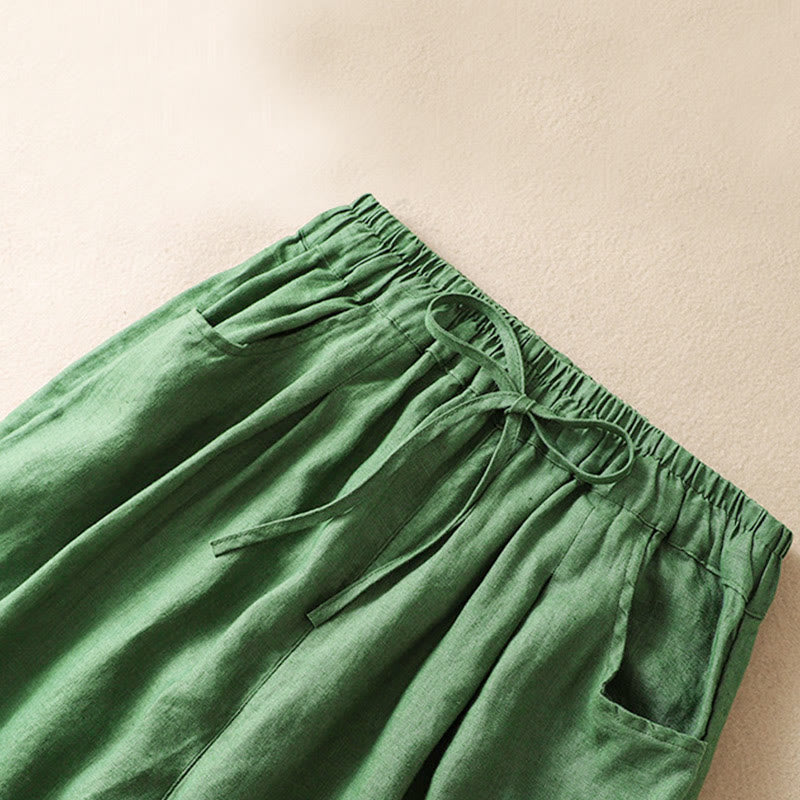 Pantaloni harem da donna estivi con coulisse e tasche Buddha Stones - image 10